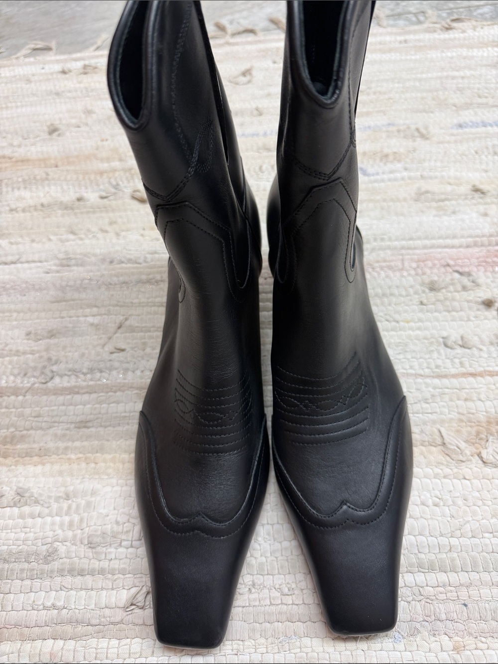 $1,280 Khaite Dallas Leather Black Boots EU 41 US 11-11.5 - Picture 11 of 11